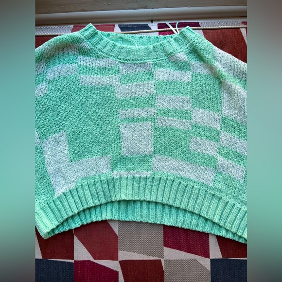 Cropped Knit Mint-Green Sweater from Altard State - Picture 2 of 2